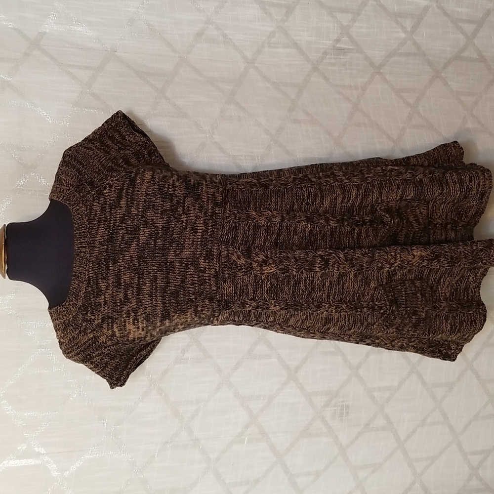 Style & Co Swester Dress Size Medium Brown White Marbled